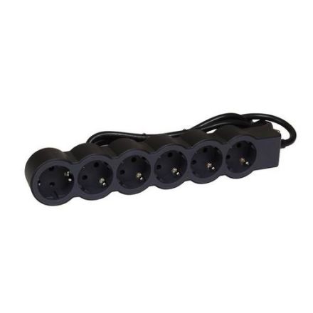 Legrand 694558 flat 6xSD 1.5 mtr.cable black power strip