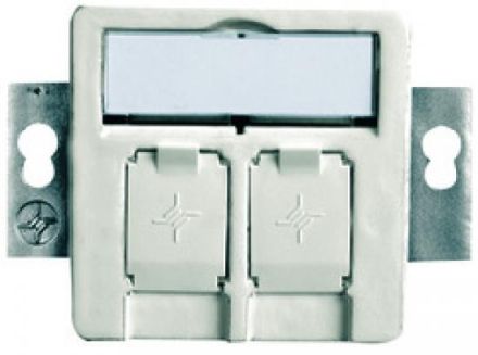 Telegärtner H02010A0081 45° outlet, alpine white, unequipped module holder 50x50 2-way UP/50