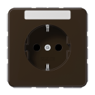 Jung CD1520NABR SCHUKO socket, 16 A 250 V ~, with label field, Duroplast, CD series, brown