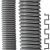 Flexa 10232201048 ROHRflex PA6S AD54,5 48,0x54,5mm grey solid plastic corrugated hose