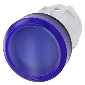 Siemens 3SU1001-6AA50-0AA0 indicator light 22mm round blue lens smooth
