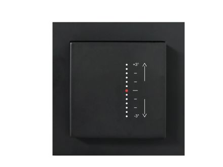 MÜLLER TS 38.11 knxTS KNX room temperature controller | Binary/analog input, manual setpoint temperature adjustment, flush-mounted | jet black | 55x55 mm
