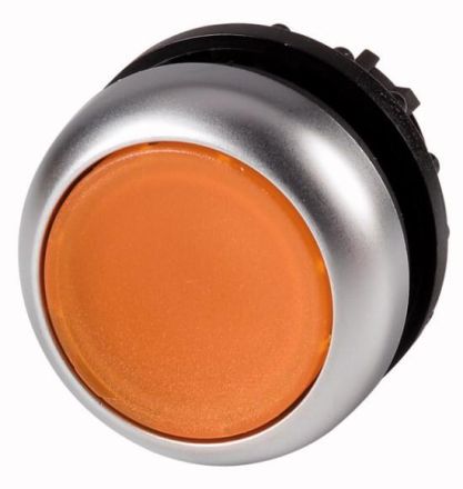 Eaton M22-DRL-A illuminated pushbutton, flat, amber, latching, 167431