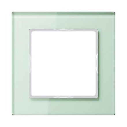 Jung AC581GLWMT glass frame 1-way, vertical and horizontal mounting, glass, A CREATION, matt white