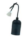 PROTEC.class 05400422 Sockets Construction site socket E27 black PBF2 plug terminal