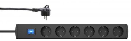 Kopp 233405007 UNOversal 6-way anthracite 1.4m FS power strip