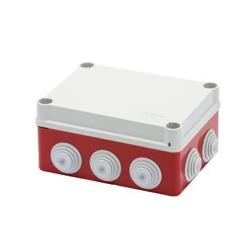 Gewiss GW44056R 150x110x70 IP55 10 cable ends M25 960°C red junction box