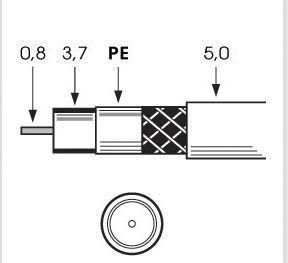 Televes SK0837plusCoaxial cable Midi 0.8/3.7/100m