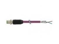 Murrelektronik 7000-14051-8400500 M12 PUR 1x2x0.64 shielded violet 5m straight plug Profibus