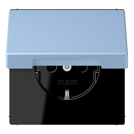 Jung LC1520BFKIKL207 SCHUKO socket, 16 A 250 V ~, integrated increased contact protection, SAFETY+, hinged lid, thermoplastic painted, LS series, outer middle ( LC32021 )