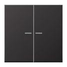 Jung AL2995KO5D rocker 2-way with light guide, painted aluminium, LS series, dark (painted aluminium)