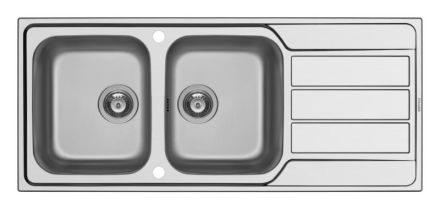 Victory ATHENA 7 built-in sink polished stainless steel (116x50) 2B 1A, stainless steel