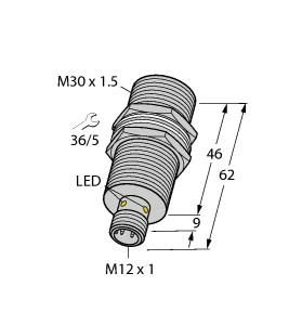 Turck 1582254 BI10U-MT30-VP4X-H1141 Inductive sensor