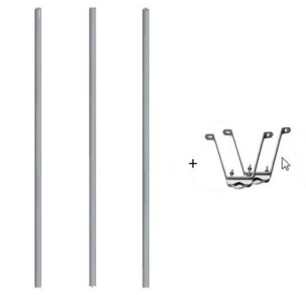 Somfy 1860322 Kit 3m mast incl. wall mounting