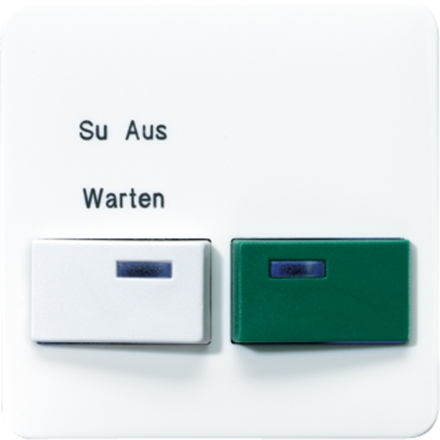 Jung CD642B-2WW cover for Ackermann, type 73642 B office unit, white, green, CD series, alpine white