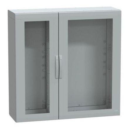 Schneider Electric NSYPLA12124TG 7035 POLY-WS 1250X1250X420 2 GLAZED DOORS standing cabinet