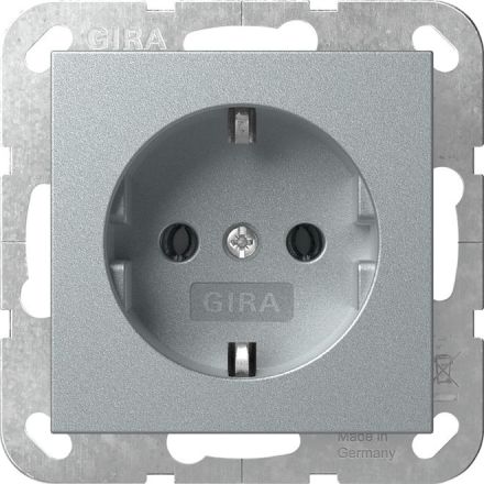 Gira 418026 SRK System 55 F aluminum socket SCHUKO