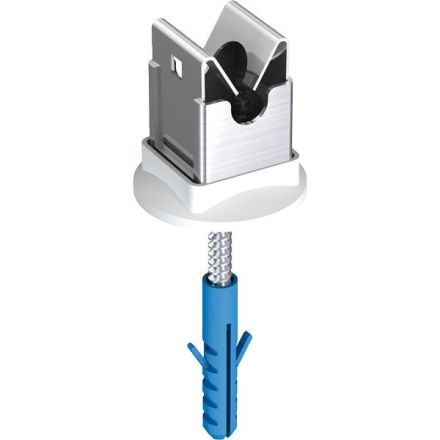 Pröpster 110 082 Niro-Clip V2A D:10mm TypeA Rosette LH:17 Snap holder