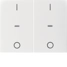 BERKER 80962379 Cover for push button sensor K.1/K.5 | 2-way, IO | polar white glossy