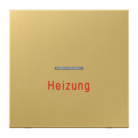 Jung ME2990HC rocker switch 1-way with light guide, heating, brass, LS series, brass classic