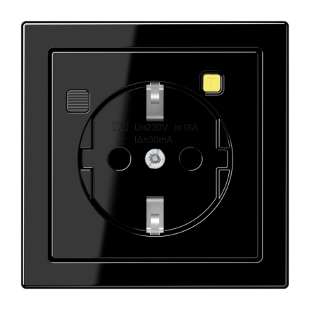 Jung LS5520.30SW FI-SCHUKO® socket (RCD) 30 mA, LS series, black