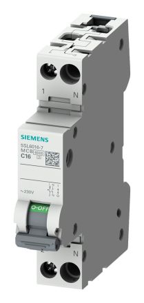 Siemens 5SL6016-7 230V 6KA 1+N-pole 1TE C16 circuit breaker