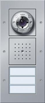 Gira 127065 door station video surface-mounted 3-way door communication colour aluminium