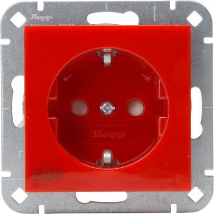 Kopp 940012004 HK07 imprint 'EDV' red SCHUKO socket