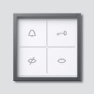 Siedle ZAM 670-0 DG status display module in dark grey mica