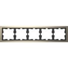 MERTEN MEG4050-6550 metal frame D-Life 5-way nickel metallic