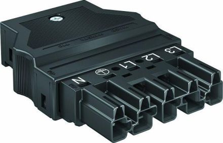 OBO Bettermann 6108964 5-pin WINSTA 76x55x17 PA black plug part