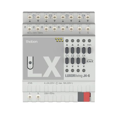 THEBEN LUXORliving J4-6 blind actuator | 4-way, 6 inputs