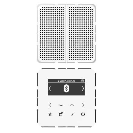 Jung DABCD1BTWW Smart Radio DAB+ Bluetooth®, Set Mono, CD Series, alpine white
