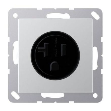 Jung A521-20AL socket, US standard NEMA, 20 A 125 V ~, screw terminals, without claws, thermoplastic painted, series A, aluminum