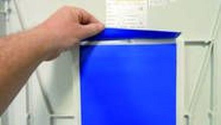 GSAB 99.88.10 PVC blue for gluing or screwing circuit diagram pocket