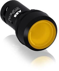 ABB Stotz-Kontakt CP2-12Y-10 LED illuminated pushbutton compact 1S yellow flat latching.. LED 110-130V AC/DC
