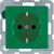 Berker 47231903 SCHUKO socket with EHBS S.1 green matt