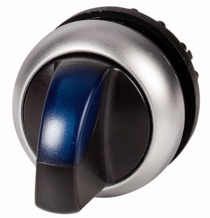 Eaton M22-WLKV-B selector switch, 2 positions, illuminated, blue, 284397