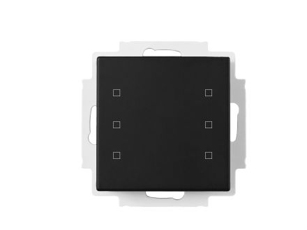 MÜLLER TS 57.00 knx6TS KNX touch sensor | 6-way, temperature controller | jet black | 55x55 mm