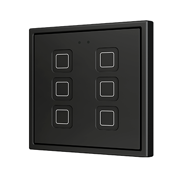 ZENNIO ZVIT70X6A KNX pushbutton sensor Tecla 70 | 6-fold | black
