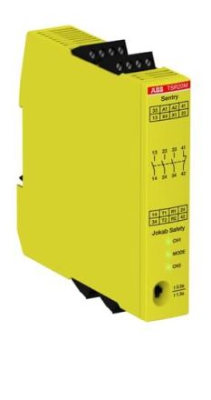 ABB Stotz-Kontakt Sentry TSR20M VAC/VDC , TSR20M safety extension timer relay outputs 3 NO + 1 NC , 2TLA010061R0100