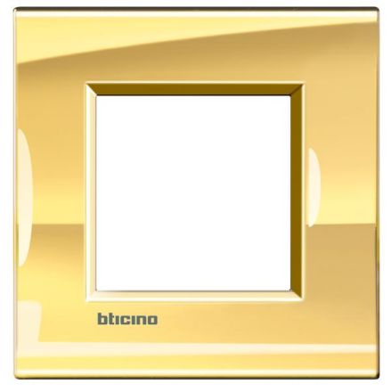 Bticino LNA4802OA Light frame ICEGOLD 2-module, (Gold)