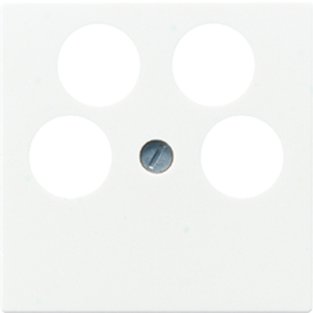Jung A561-4SAT2WW cover for 4-hole satellite TV socket (Ankaro), thermoplastic, AS/A series, alpine white