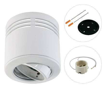 EVN 753801 round black white GU10 max.50W 230V ceiling light
