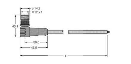 Turck 6914128 WSSW451-6M connection cable
