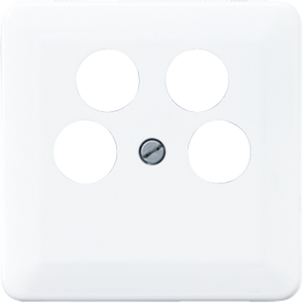 Jung CD561-4SAT2WW cover for 4-hole satellite TV socket (Ankaro), thermoplastic, CD series, alpine white