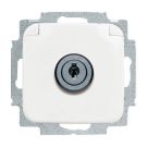 Busch-Jaeger 20 EUKSL-214 SCHUKO® socket insert, with hinged lid and lock alpine white