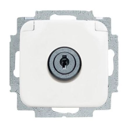 Busch-Jaeger 20 EUKSL-214 SCHUKO® socket insert, with hinged lid and lock alpine white