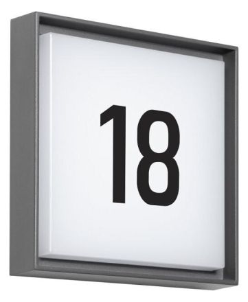 Dotlux 5046-030120 WALLsquare 24cm 6W 3000K with twilight LED house number light