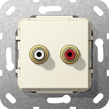 Gira 563101 Cinch Audio Gender Changer insert cream white
